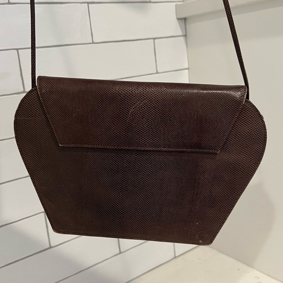 Walter Steiger Vintage Crossbody Leather Purse. Brown leather. - Picture 8 of 15